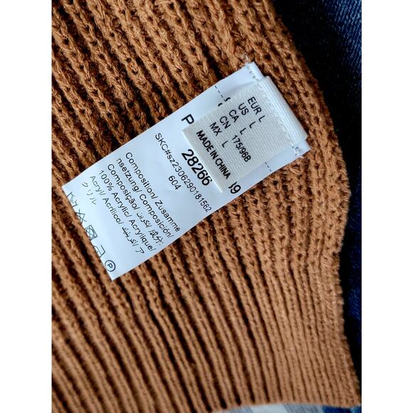 Y2K Camel Brown Mock Neck Knit Sweater Vest Tank Top - Picture 5 of 8